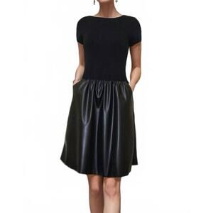 NEW VAVA elle cap sleeve dress in black